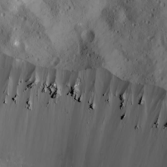 Occator Crater Rim Landslides | The Planetary Society