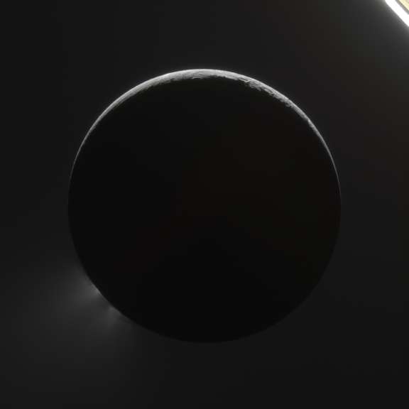 Enceladus globe plumes