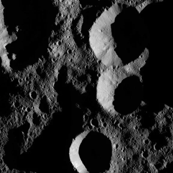 Ceres' shadowed craters
