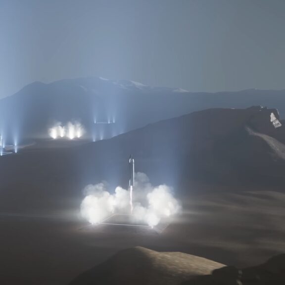 Starship landing pads on mars