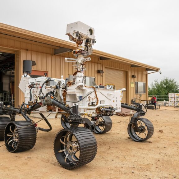 OPTIMISM rover drives Into the Mars yard PIA23966