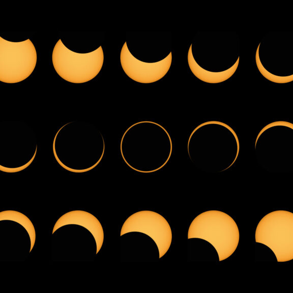 Annular eclipse montage