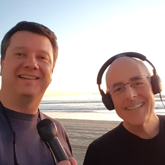 Bruce betts and mat kaplan on beach 20171211