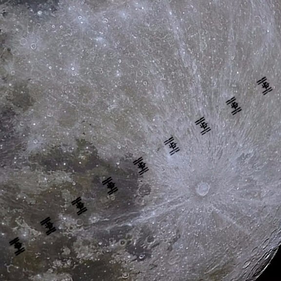 Christopher becke iss moon transit