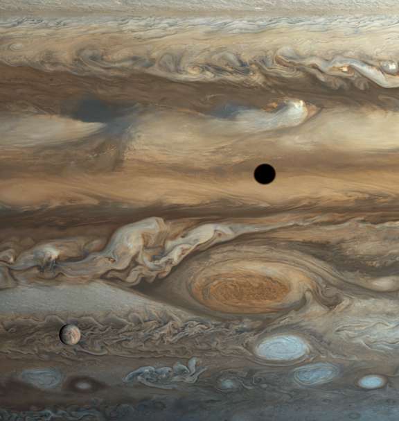 Europa Over Jupiters Great Red Spot The Planetary Society