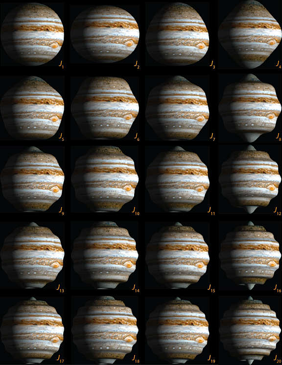 The first 20 zonal spherical harmonic shapes… The Society