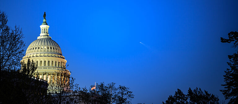 Crew-2 over the U.S. Capitol Building