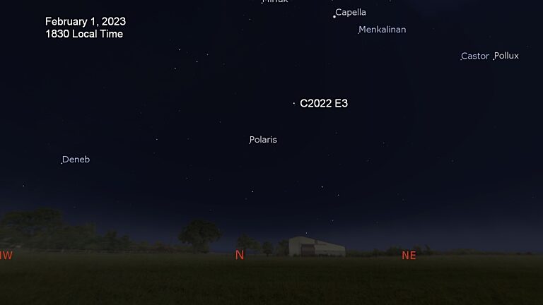 Comet 2022 E3 in Stellarium | The Planetary Society