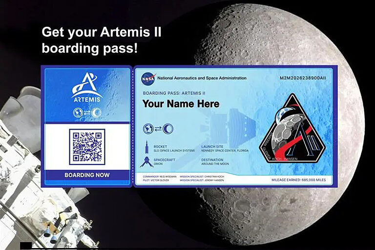 Artemis II boarding pass | The Planetary Society