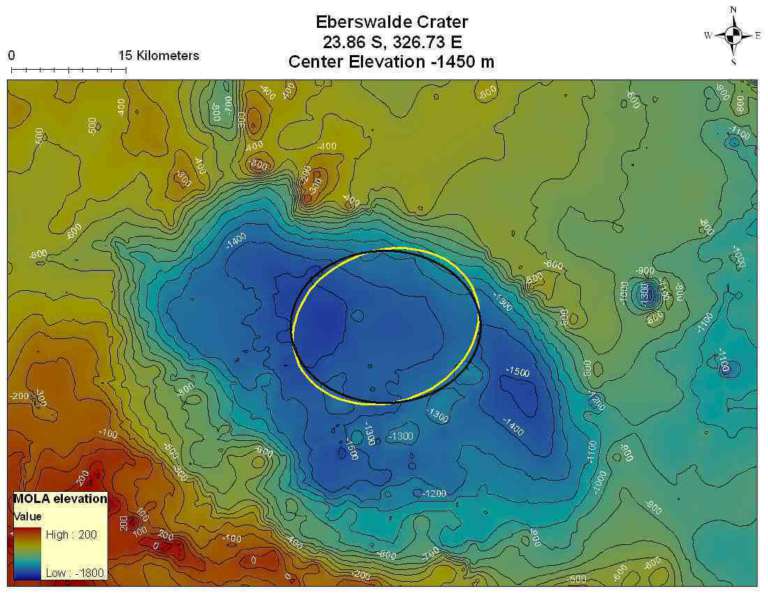 Potential Msl Landing Site In Eberswalde The Planetary Society