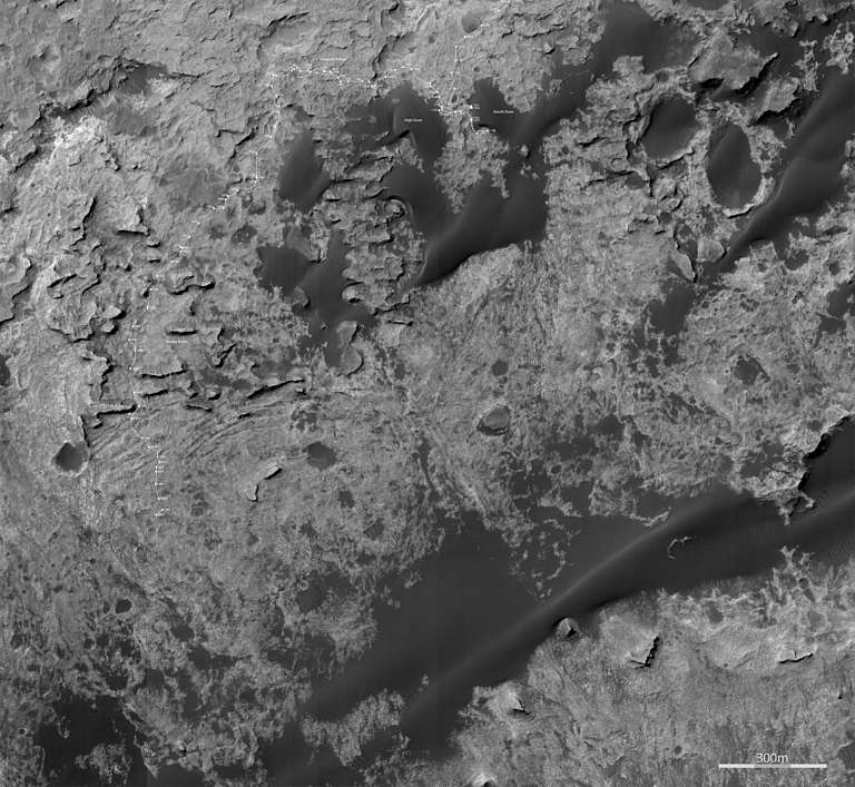 3D route map for Curiosity: Across the… | The Planetary Society