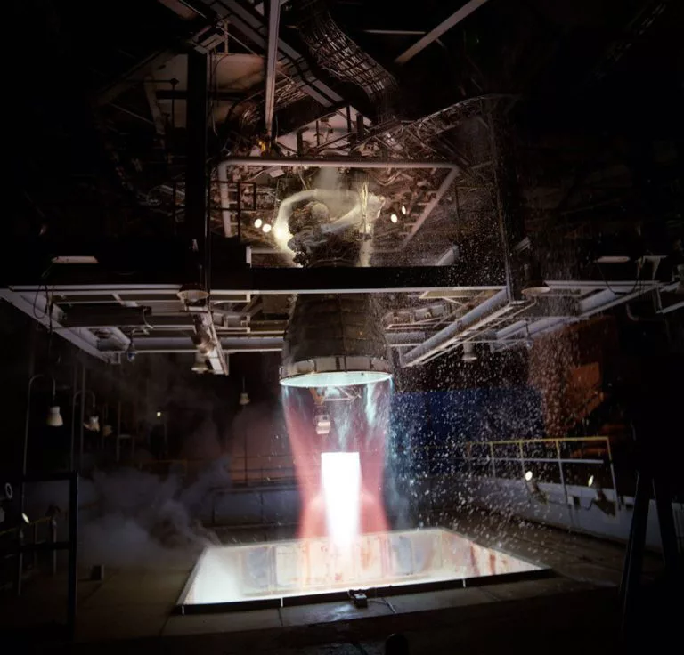 RS-25 testing at Marshall Space Flight Center