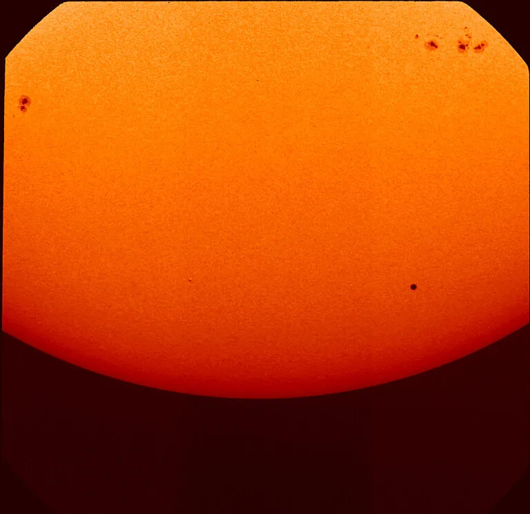 Mercury transiting the Sun