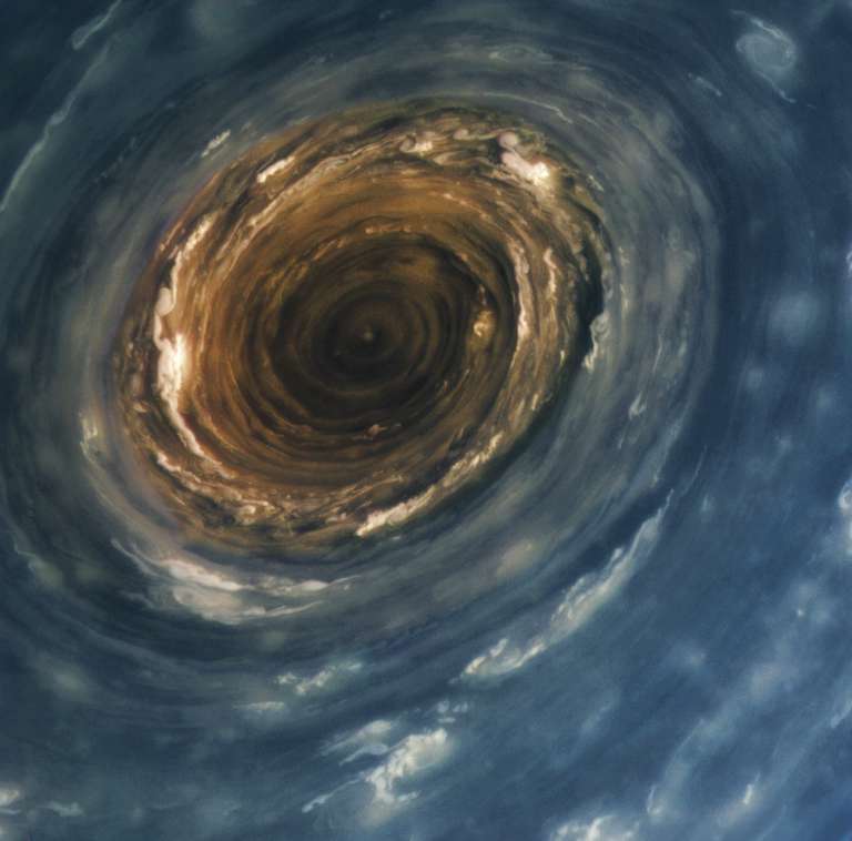 Saturn polar vortex