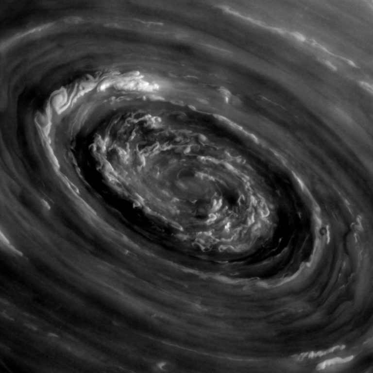 Raw image of Saturn's north polar vortex | The Planetary Society