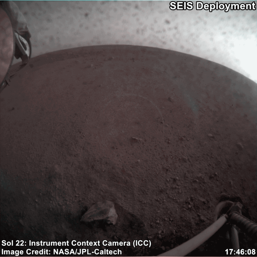 InSight SEIS deployment animation, sol 22