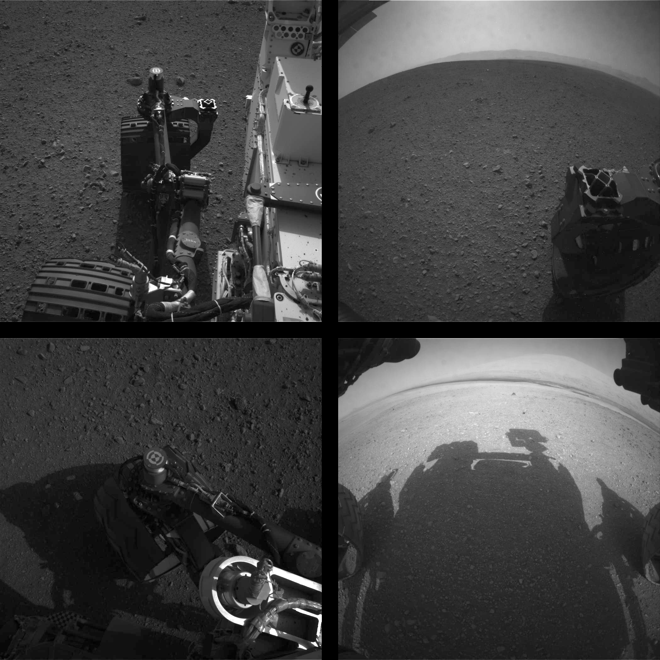 Curiosity's first wheel wiggle