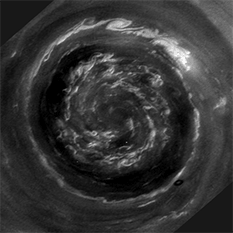 Saturn's north polar vortex (animation) - aligned